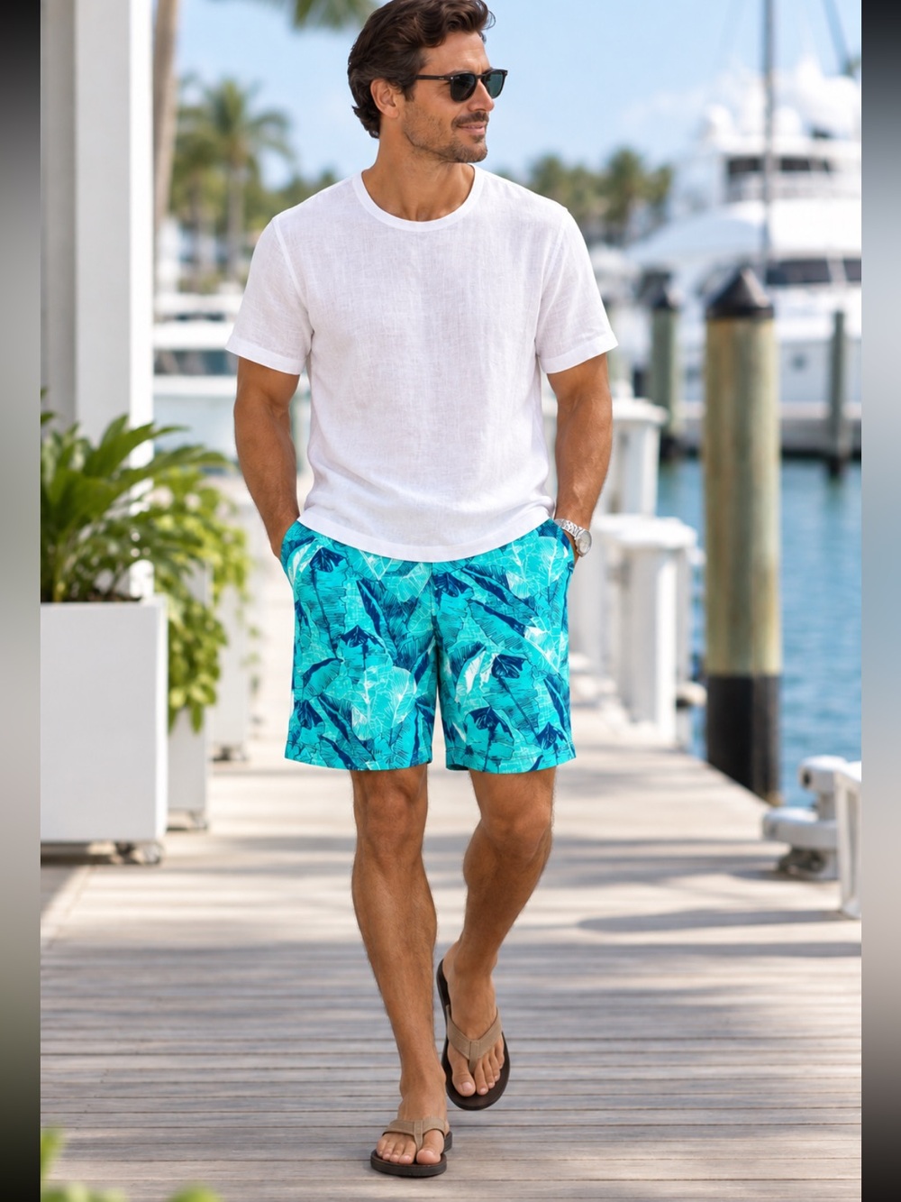 Margaritaville 7 inch floral shorts nwt